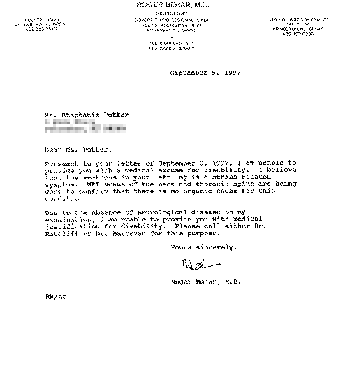 Letter from Behar